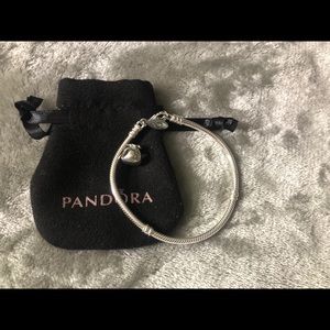 Pandora chain bracelet and $ charm